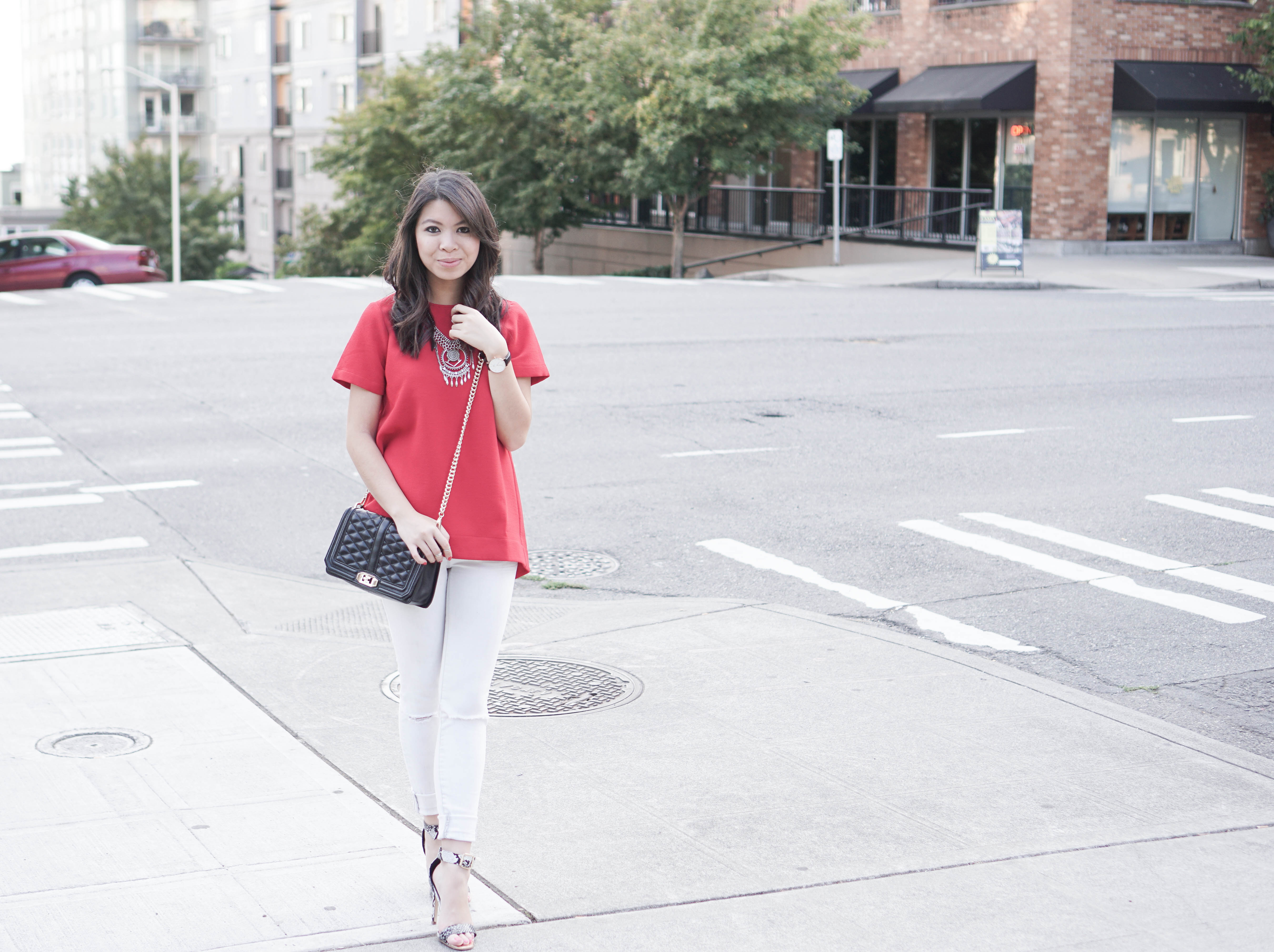 Check styling ideas for「Easy Flared Leggings Trousers、2 WAY Boston Bag」|  UNIQLO IN