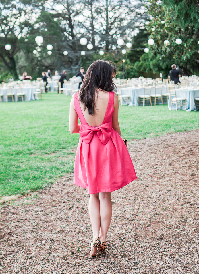Fit and Flare Open Back Bow Dress | Just A Tina Bit