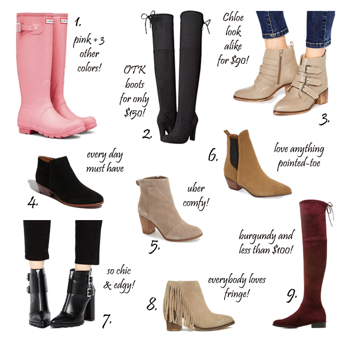 top 9 fall boots and booties
