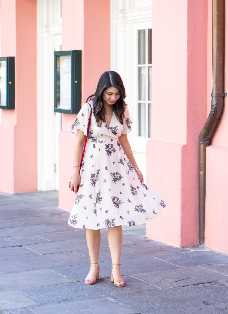 Floral Wrap Dress in New Orleans