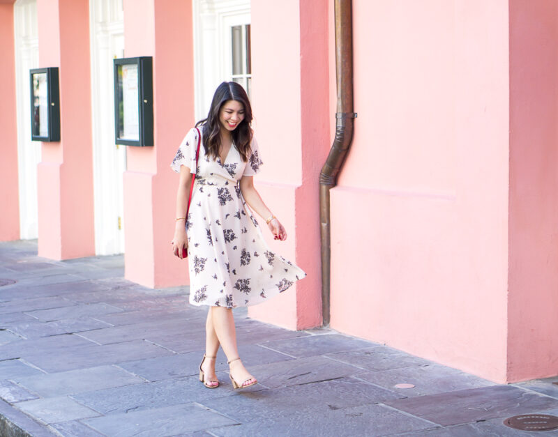 Floral Wrap Dress in New Orleans | Just A Tina Bit