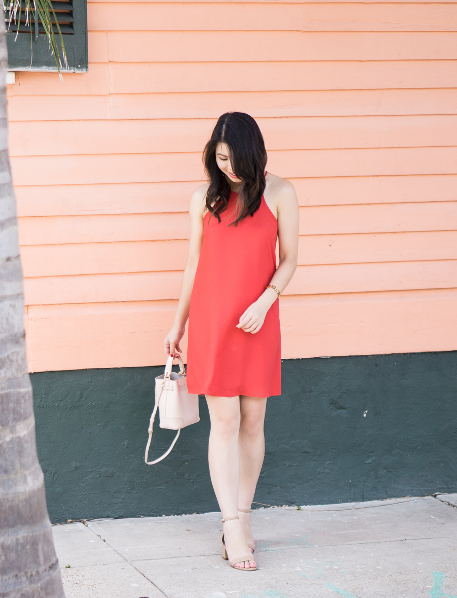 High neck dress in New Orleans Bywater | Petite Fashion Blog