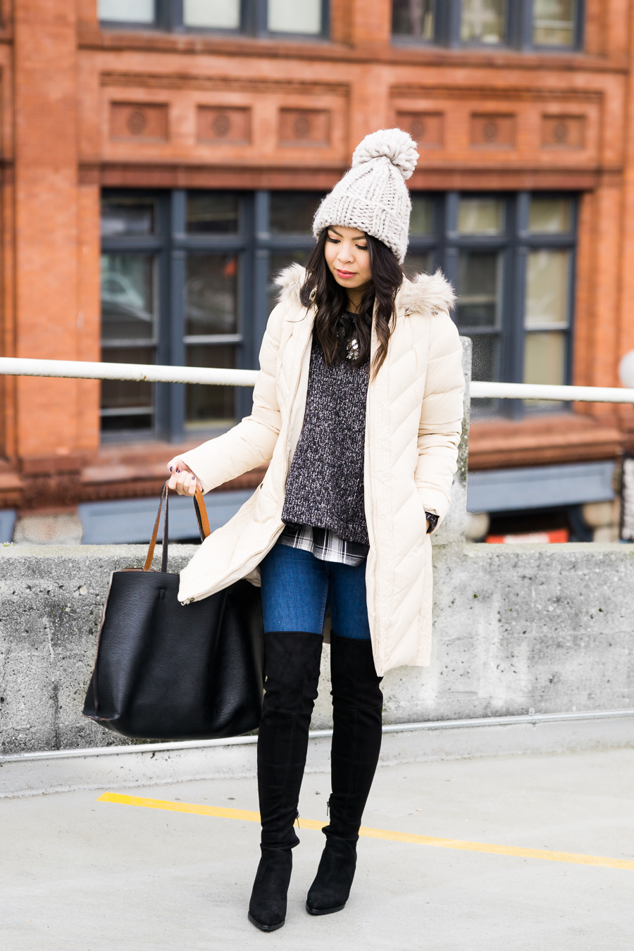 What to Wear with White Boots - Petite Dressing