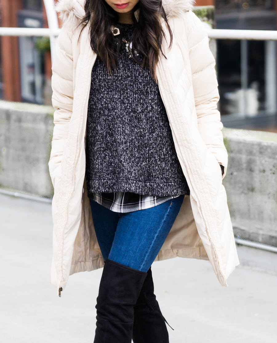 Ten cute puffer jackets, winter outfit, petite fashion blog