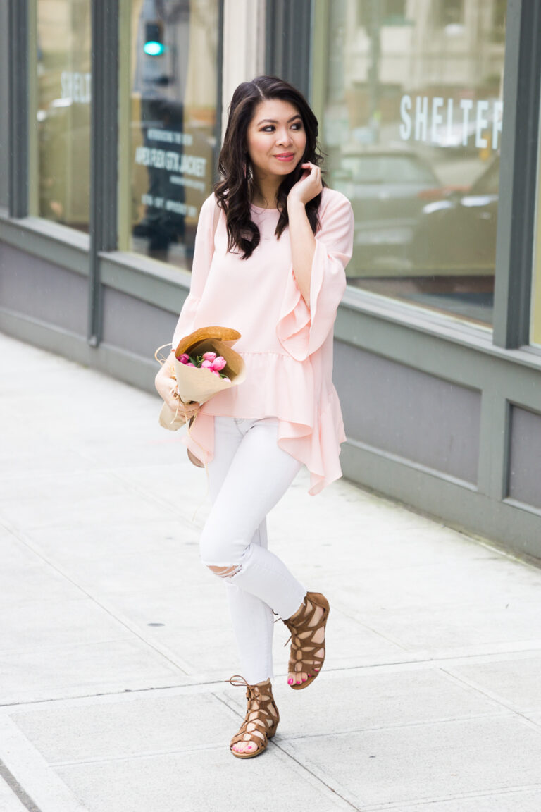 Ruffle Hem Bubble - Pink main image 1