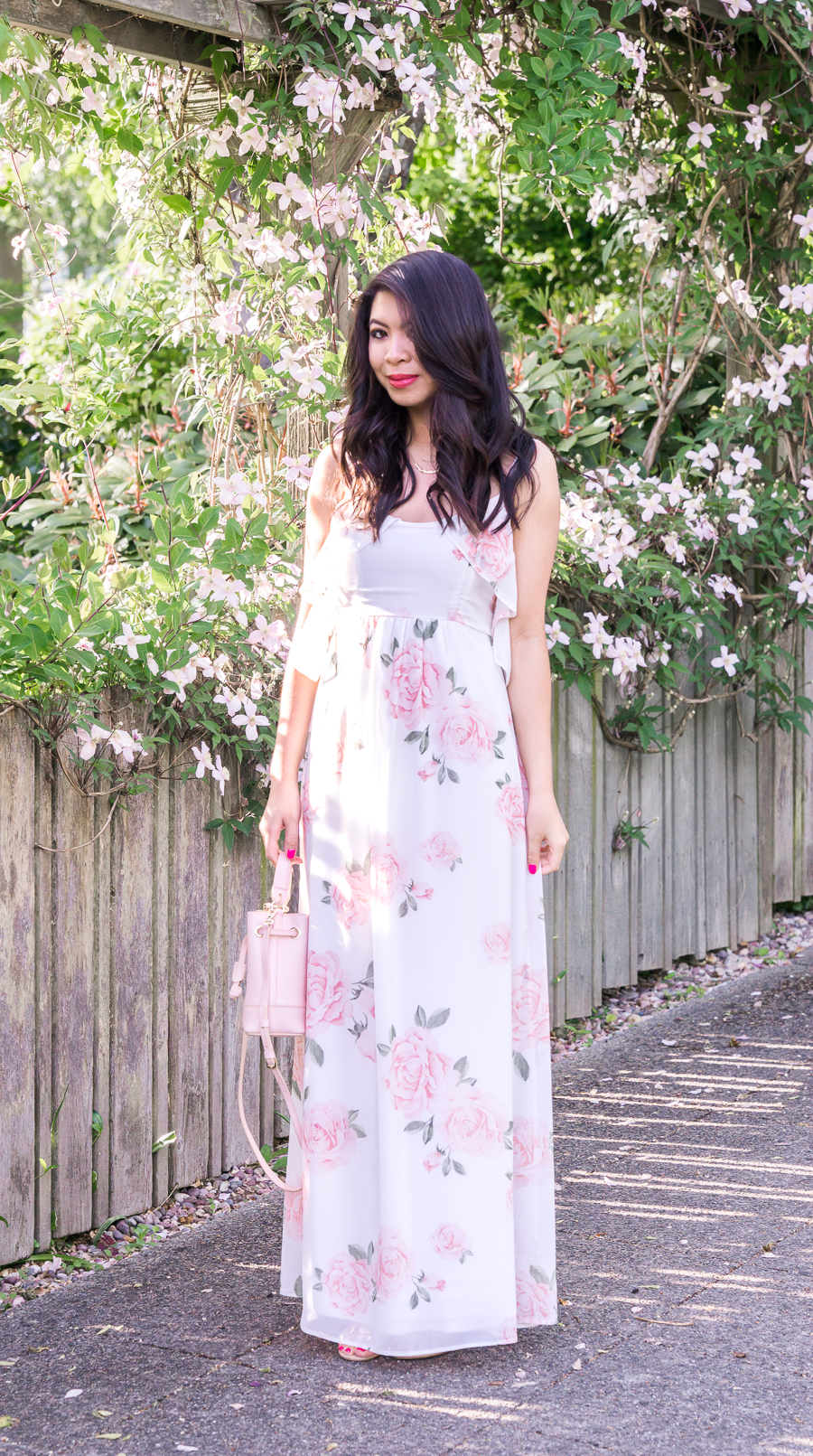 Floral maxi dress, maxi dresses under $100, summer outfit, petite fashion blog, Seattle fashion blogger