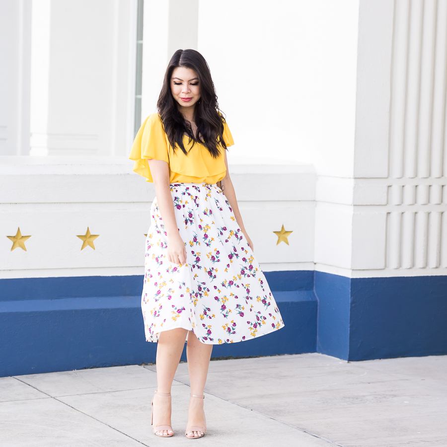 https://justatinabit.com/wp-content/uploads/2017/07/justatinabit-cute-summer-outfit-leith-floral-midi-skirt-yellow-ruffle-top-mohai-seattle-fashion-blogger-petite-blog-4.jpg