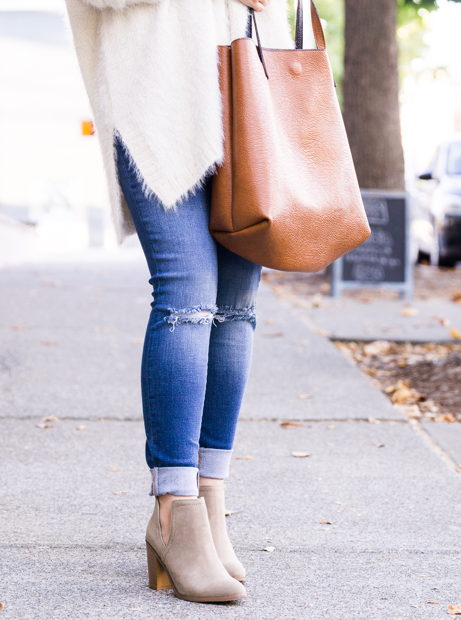 Cutout booties, casual fall outfit, fall fashion, Seattle fashion blogger