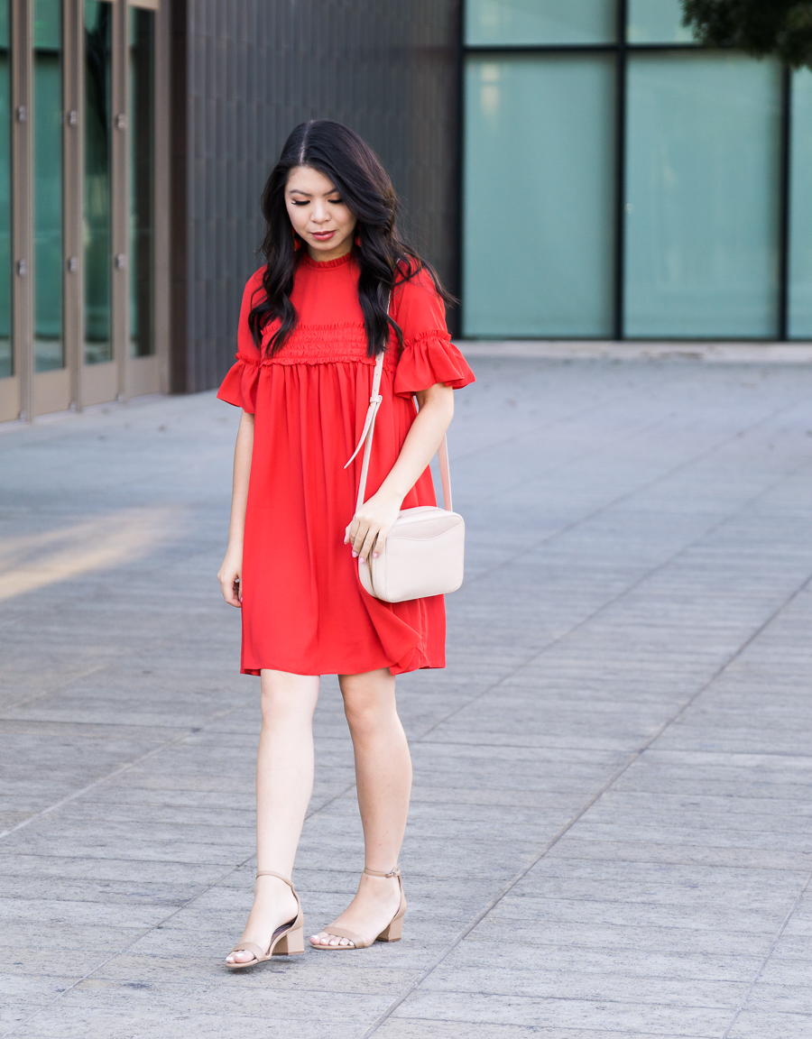 Cute casual dress, red casual dress, Asos smock dress, Seattle fashion  blogger | Just A Tina Bit
