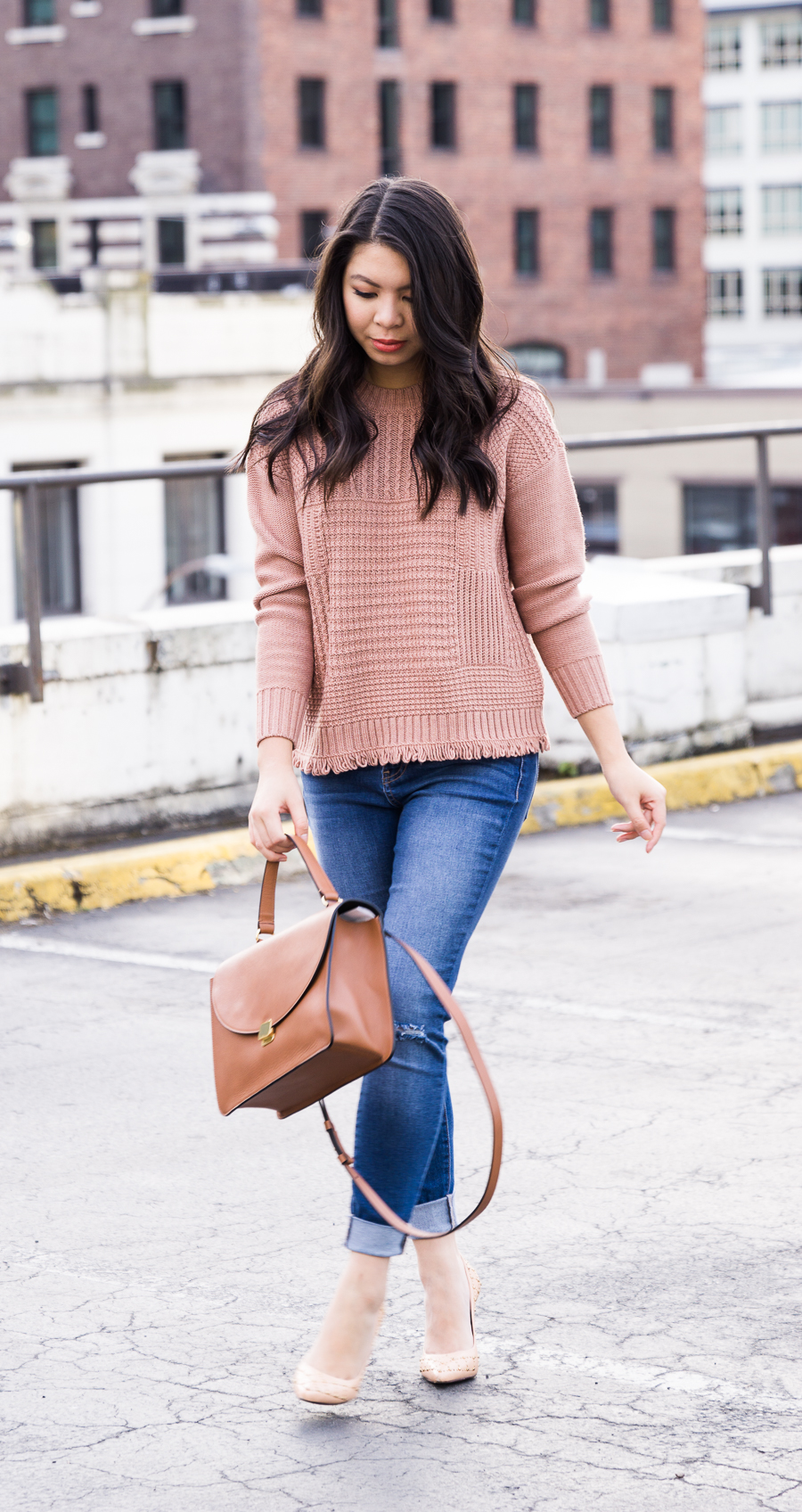 Rose gold sweater, Madewell Stitchfix sweater, fall fashion 2017, fall outfit, Tina of Just A Tina Bit, Seattle fashion blogger