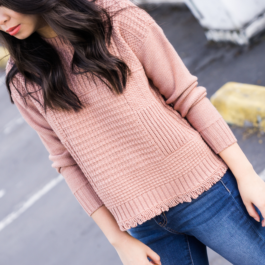Rose gold sweater, Madewell Stitchfix sweater, fall fashion 2017, fall outfit, Tina of Just A Tina Bit, Seattle fashion blogger