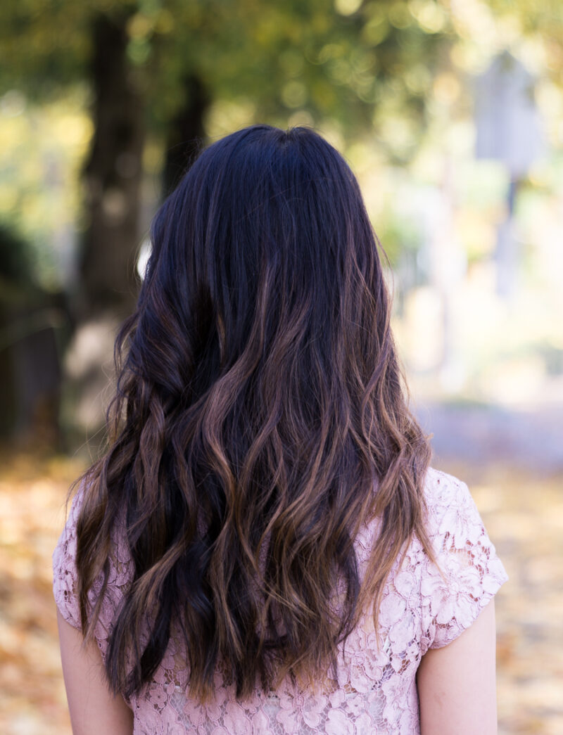 Asian hair bayalage soft curls fashion blogger