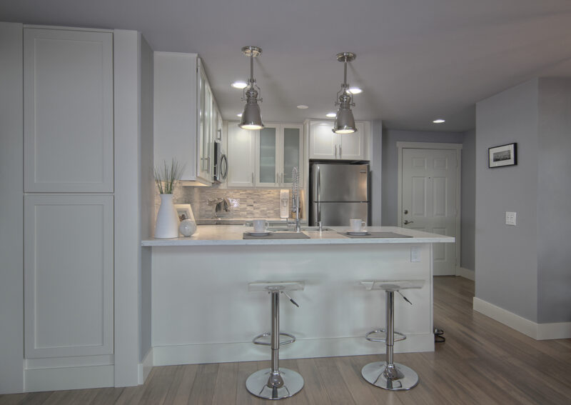 Small condo remodel, city chic Seattle home in Queen Anne, small space renovation, before and after photos, home remodel, white kitchen transformation