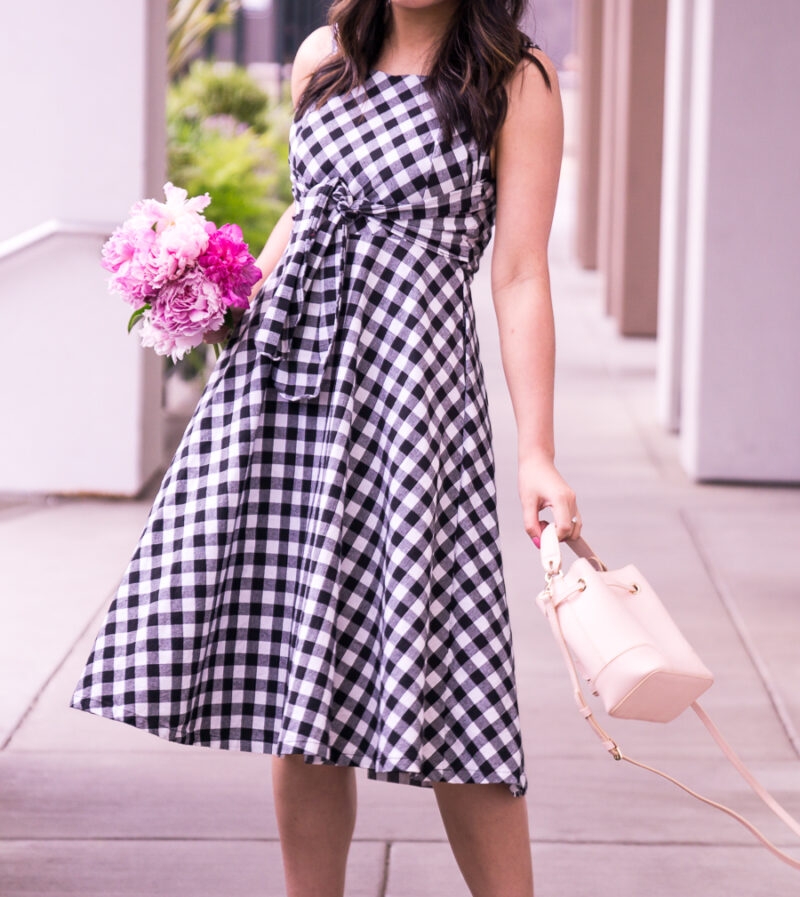 Black and White Gingham Dress | Just A Tina Bit