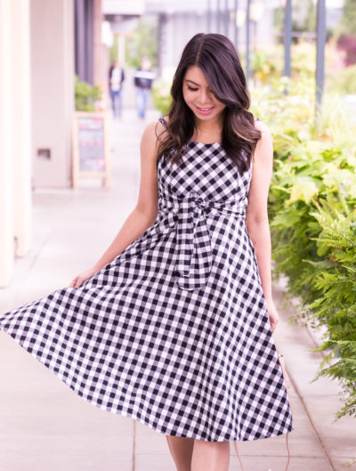 Black and White Gingham Dress | Just A Tina Bit