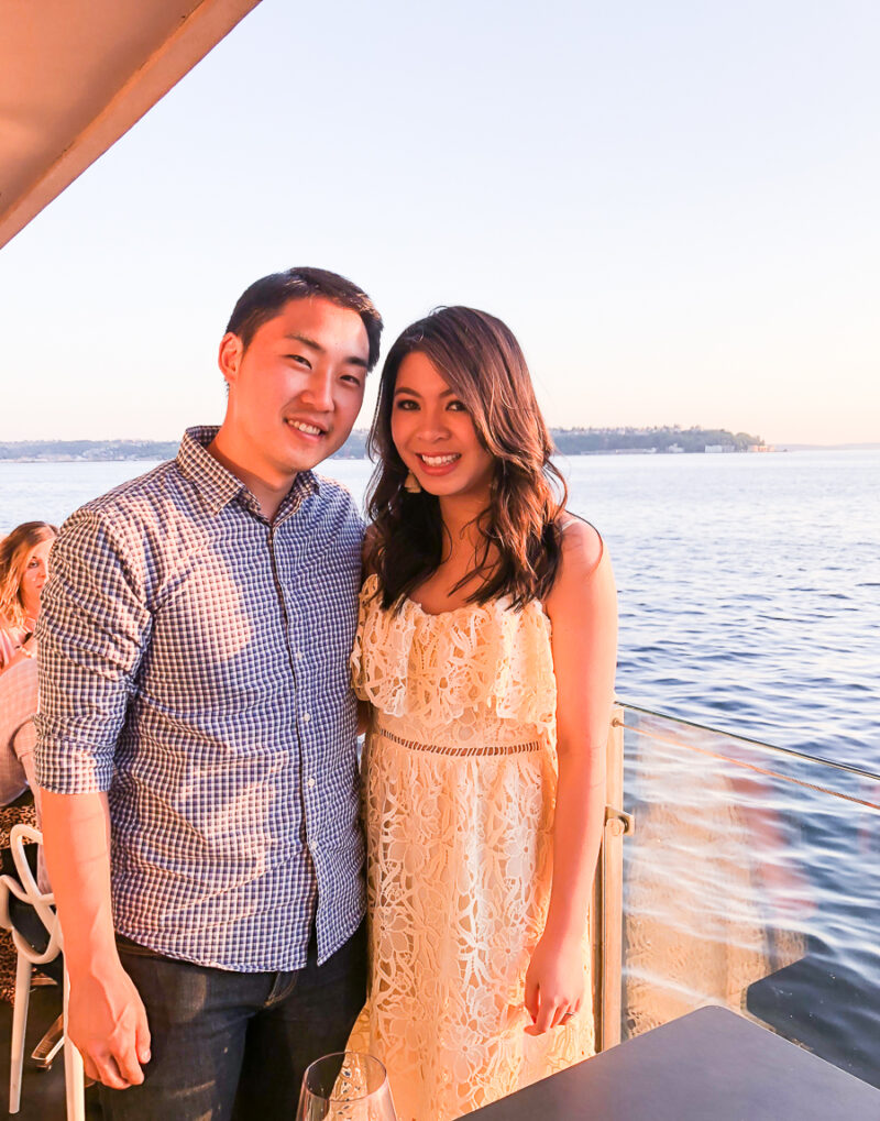 Most asked questions after engagement, yellow midi lace dress, summer style, Seattle fashion blogger Just A Tina Bit