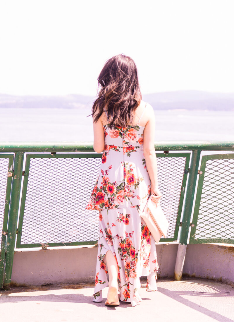 I Wore This Tiered Dress to a Beautiful San Juan Islands Wedding