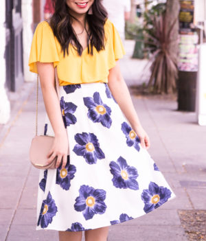 Floral Midi Skirt | Just A Tina Bit