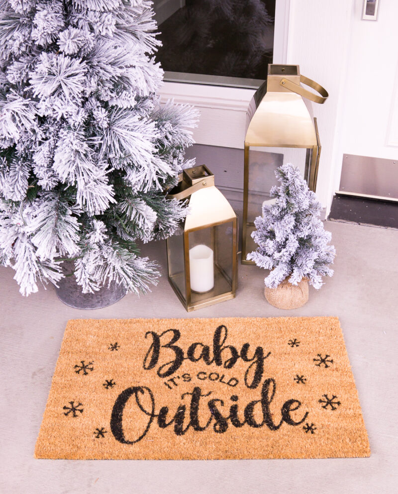 Amazon Handmade home decor gift ideas, holiday gift guide, personalized doormat, Baby Its Cold Outside door mat, front porch, Christmas decor, Seattle fashion blog