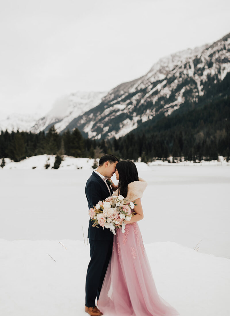 Winter Formal Engagement Photos at Gold Creek Pond