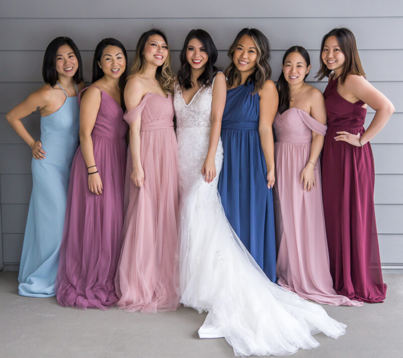 Millennial Pink Bridesmaid Dresses