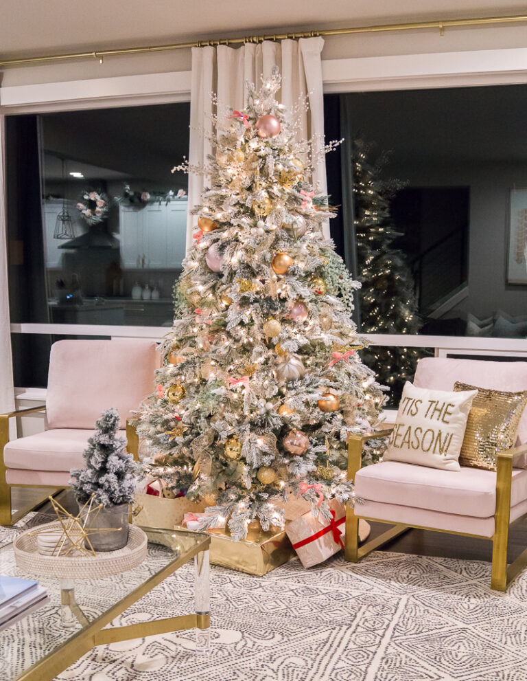 Holiday Home Tour: Pink & Gold Christmas Decorations 2019 | Just A Tina Bit