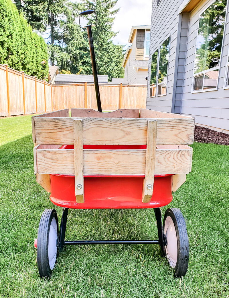 Red Radio Flyer wagon