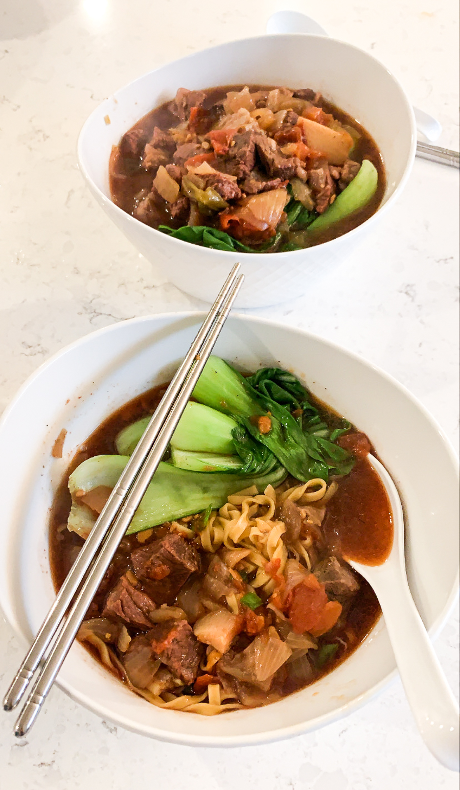 6 yummy recipes to try during quarantine, Asian recipe, authentic Taiwanese beef noodle soup recipe with tomato broth