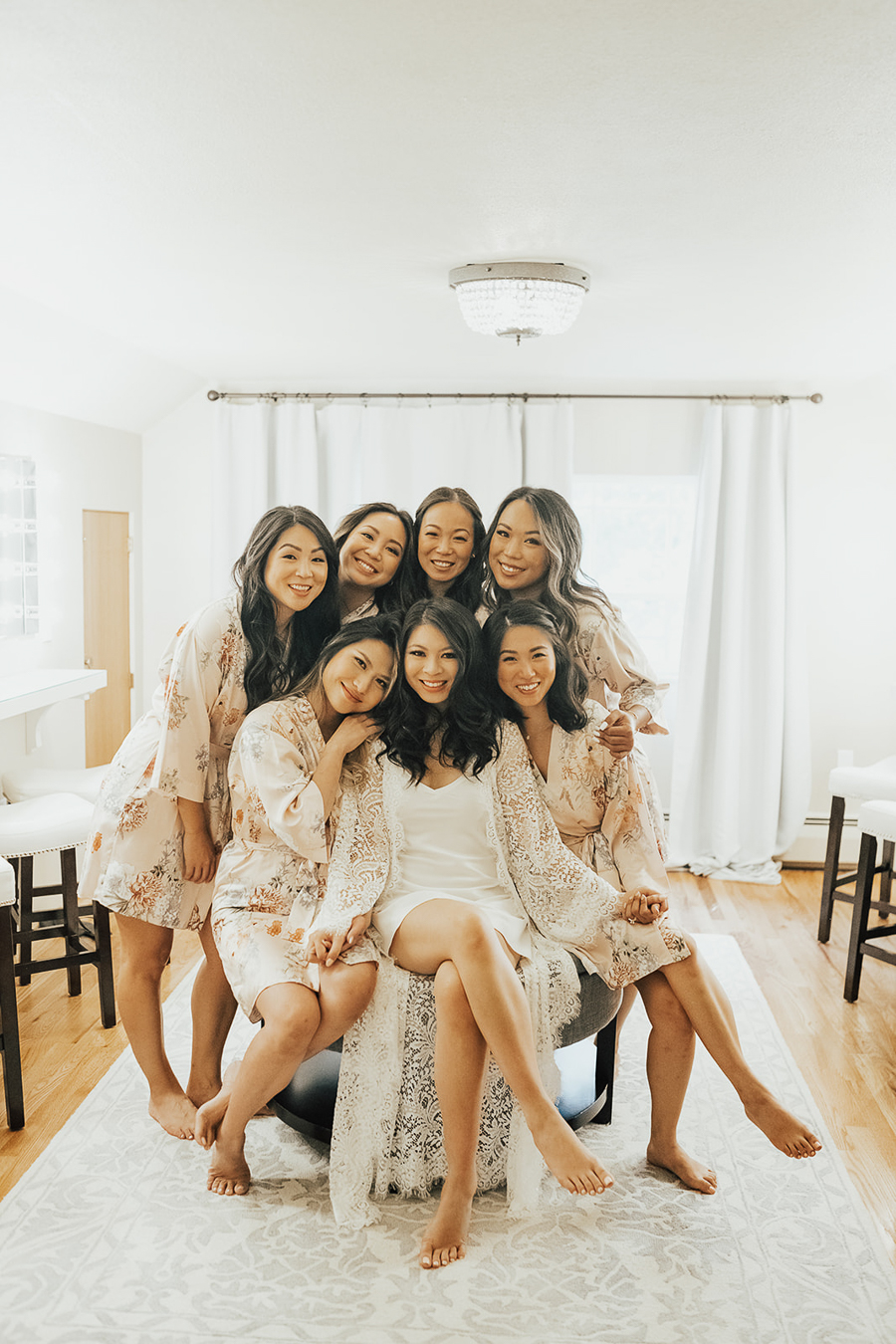 A bride poses with her parents and bridesmaids before a formal Catholic  wedding in Laguna Niguel California Stock Photo - Alamy