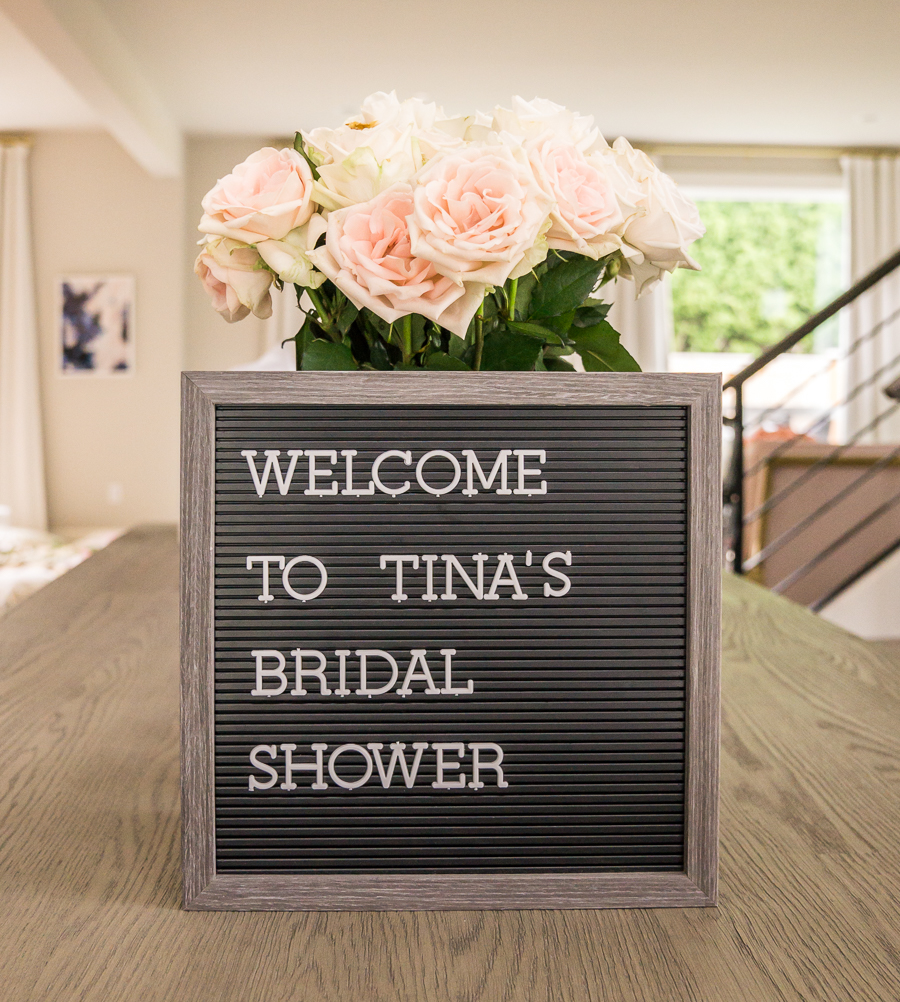 Welcome bridal shower sign, letterboard sign