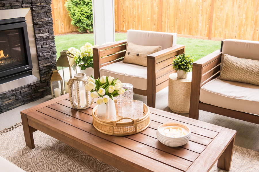 Small Outdoor Patio Tour Just A Tina Bit, Outdoor Side Table Decor