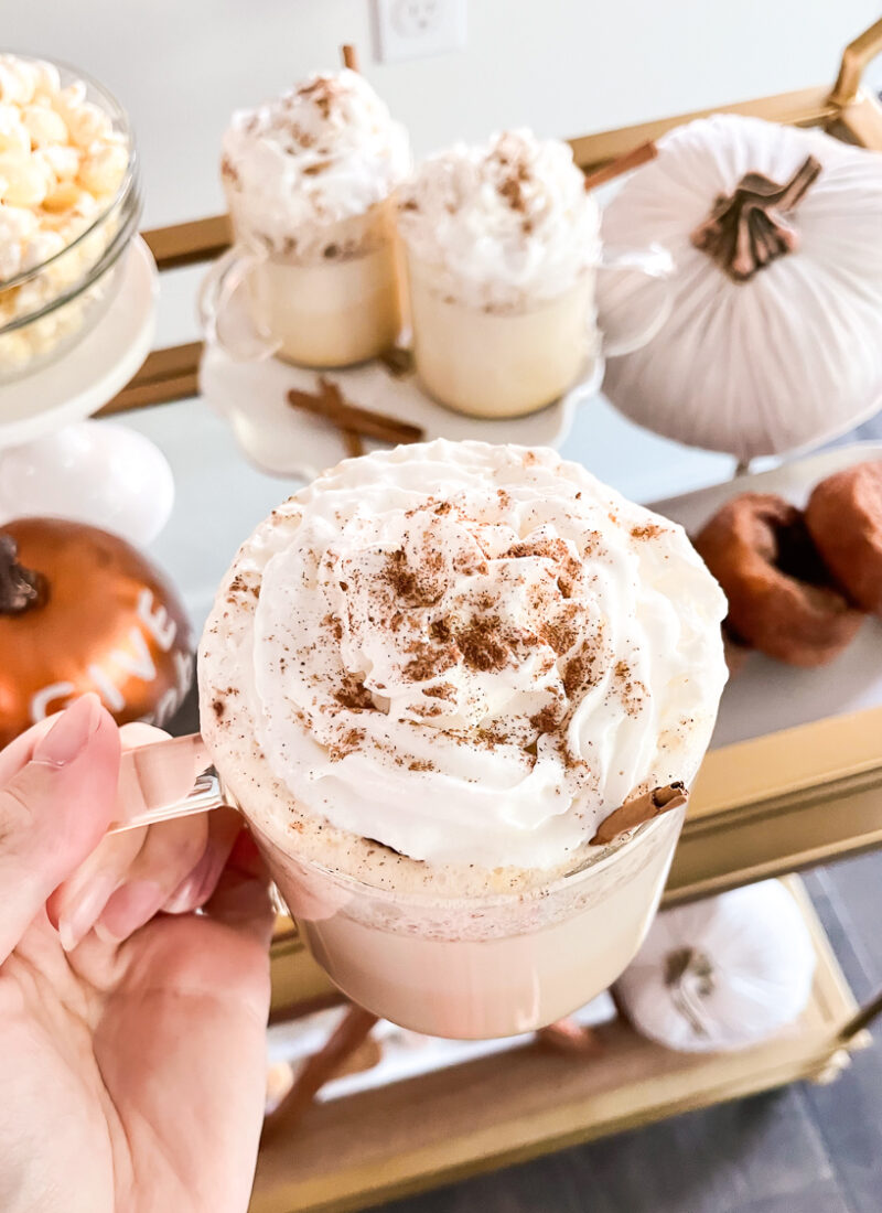 Slow Cooker Pumpkin Spice White Hot Chocolate