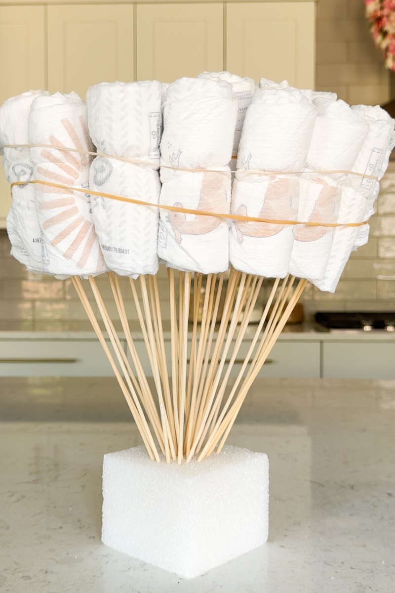 Diaper bouquet tutorial